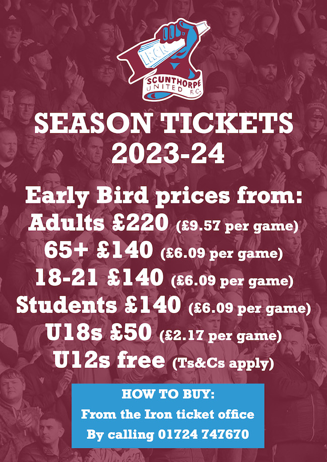 Scunthorpe United FC on Twitter "🎟 Purchase 202324 season tickets at
