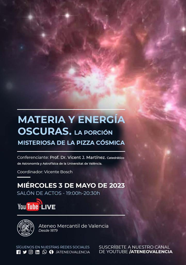 Mañana 3 de mayo (un día antes de #MayThe4th) hablaré en el Ateneo Mercantil del lado oscuro del universo.  A las 19:00h. Nos vemos y que la fuerza te acompañe!