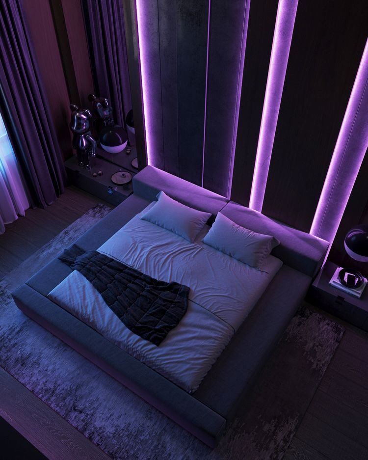 Interiorhunt11's tweet image. This bedroom is a MOOD