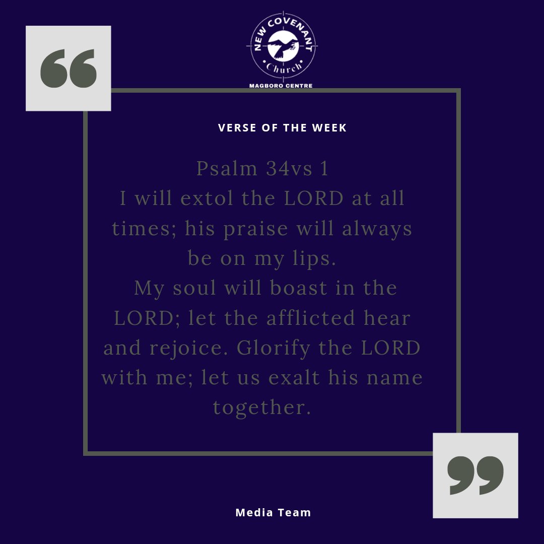 #bibleversefortheweek
With God by your side, you've got nothing to fear. 

Just fill your heart with joy and embrace a fulfilling lifestyle.

Remain blessed!

#NCCmagboro