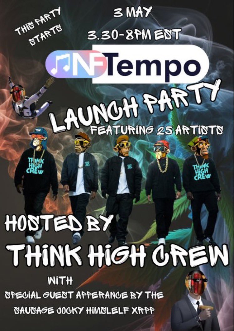 XTincT_io's tweet image. Join Us May 3rd for live music from 25 artist minting on @NFTempo_io W/ giveaways

Hosted By @ThinkHighCrew w/ special Guest @XRP_Productions

Twitter Space:


@cryptovoxels Gallery:
voxels.com/events/4005

#ThinkHighCrew #NFTempo #XTincT #XRPproductions