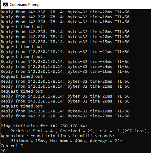 AndSteHol's tweet photo. @virginmedia Yet more issues with your super expensive broadband. This is causing me issues with working from home.
My laptop is directly connected to the hub via ethernet - so this isn't a WiFi issue. Please resolve ASAP https://t.co/WfBhXl6cQS