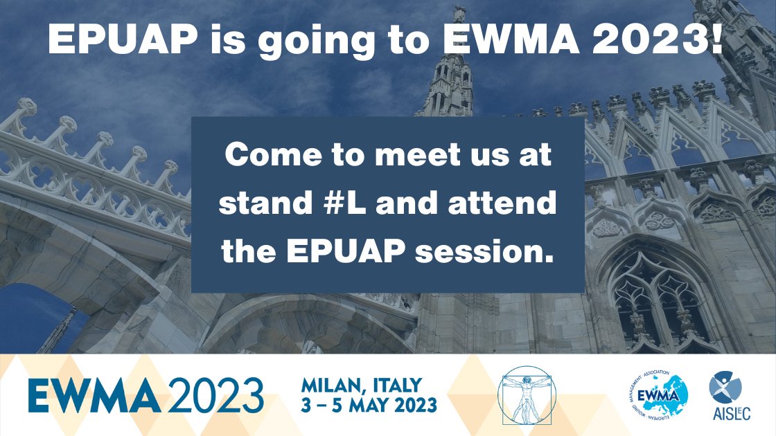 Attend the EPUAP session &amp; visit our stand at <a href="/EWMAwound/">EWMA</a> 2023!

Session details👇
Guest session: European Pressure Ulcer Advisory Panel (EPUAP)
📅May 4, 2023 | 🕐13:00
📍Room: Brown 1
Chair: Andrea Pokorná, Czechia

We look forward to seeing you in person❕ 🇮🇹

#pressureulcers