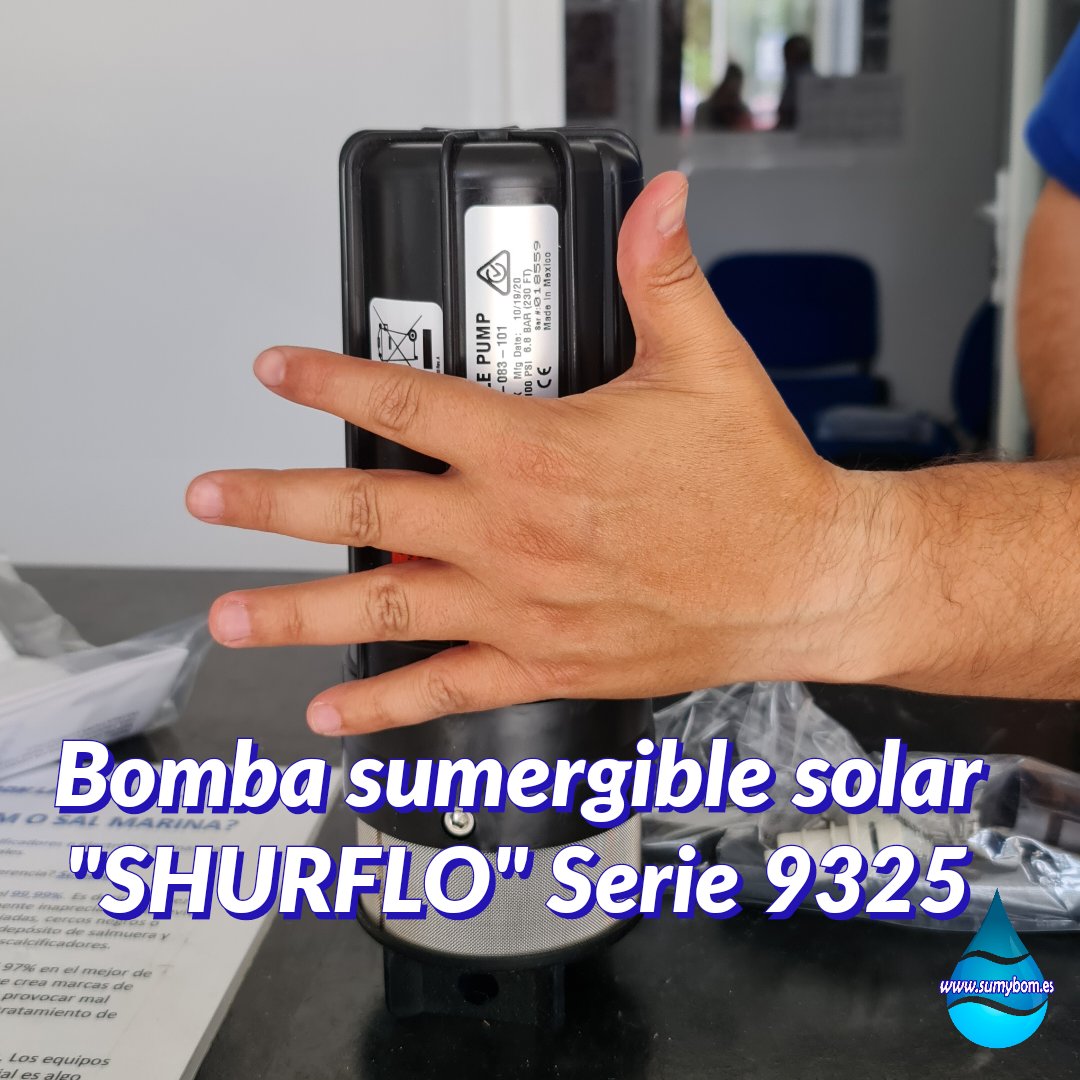 sumybom's tweet photo. Comenzamos #Mayo, presentado esta pequeña... ¡grande!
#Bombasumergible solar, "Shurflo" serie 9300
Funcionamiento con, únicamente, 2 #placassolares. 
Con un #motor capaz de funcionar a 12 y 24 Voltios...

.
.
.
.
#bombasolar #pozo #sondeo #sumybom #distribuidor https://t.co/uLtHNbbtUV