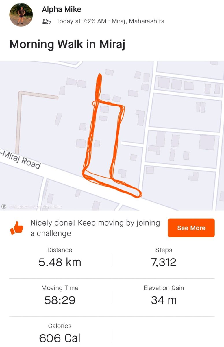 ruskievityazi's tweet photo. Shedding the extra calories gained in Kolhapur yesterday😅 #muttonmania https://t.co/7aismp19Es