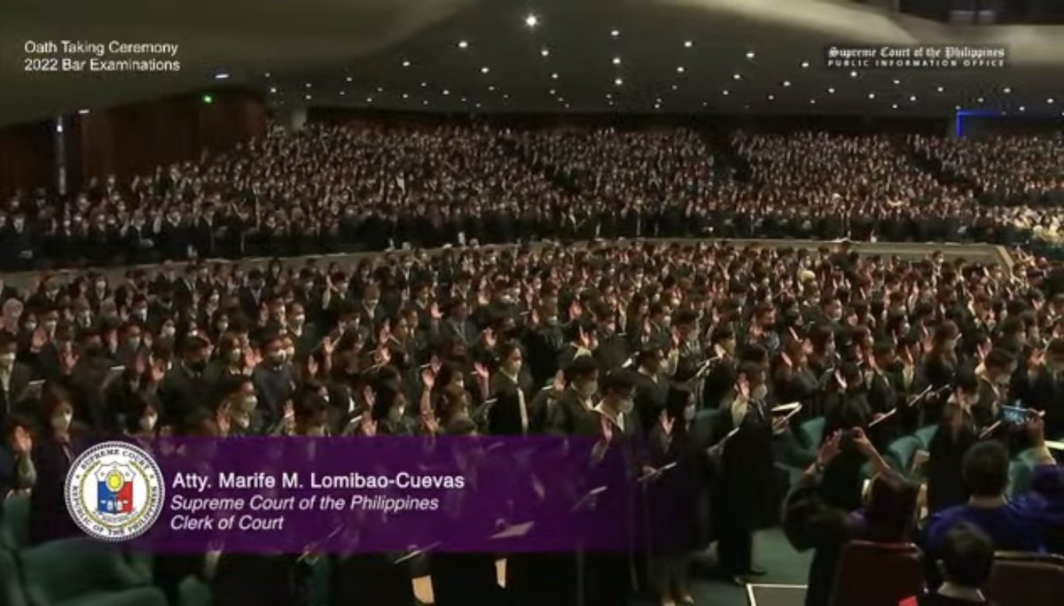 ABSCBN News on Twitter "LOOK SC clerk of court Atty. Marife LomibaoCuevas now administers