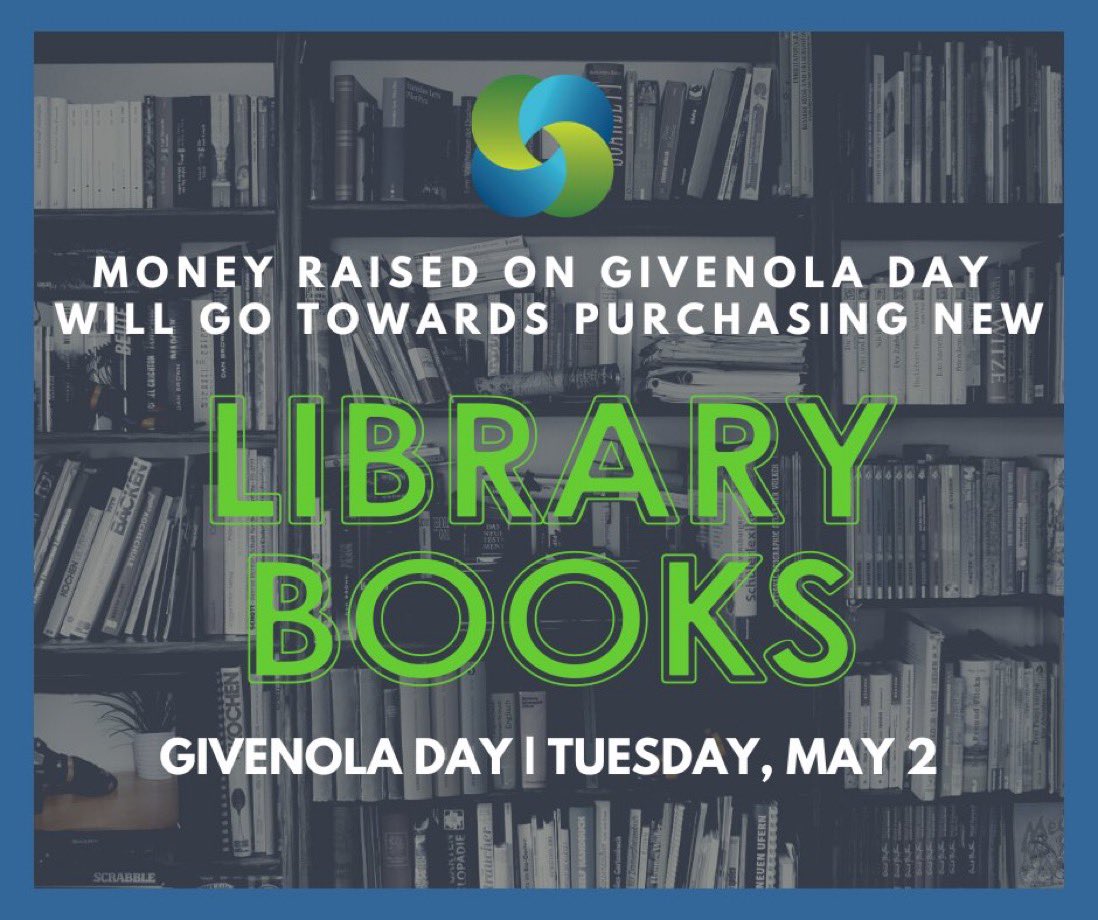 pattyglaser's tweet photo. With your #GiveNOLADay donation, we can fill our library shelves. You can give early today, or wait until tomorrow to donate!
Click here to donate: https://t.co/0bJiAIzbJg… https://t.co/vD2bWekvWG