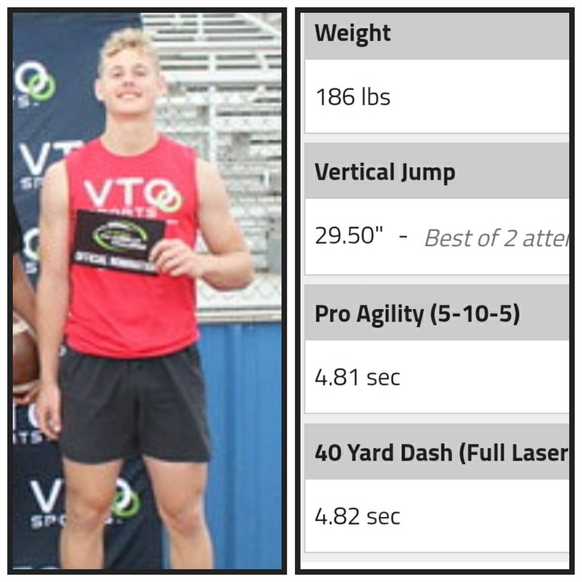 Man it was chilly in Nashville on Sunday but the ball felt good coming out of my hand!  Thanks to Coach Vince and the folks at <a href="/VTOSPORTS/">VTO Sports</a> for the verified measurables and the recognition with an invite to the All American!

4.82s is definitely a personal best on a laser for me.
