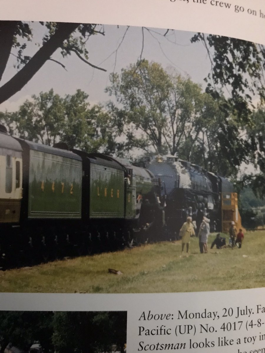 NWTom25's tweet photo. That time Flying Scotsman met a Big Boy when the engine was in Green Bay. These were from the Flying Scotsman In America book. https://t.co/43WPLKPue4