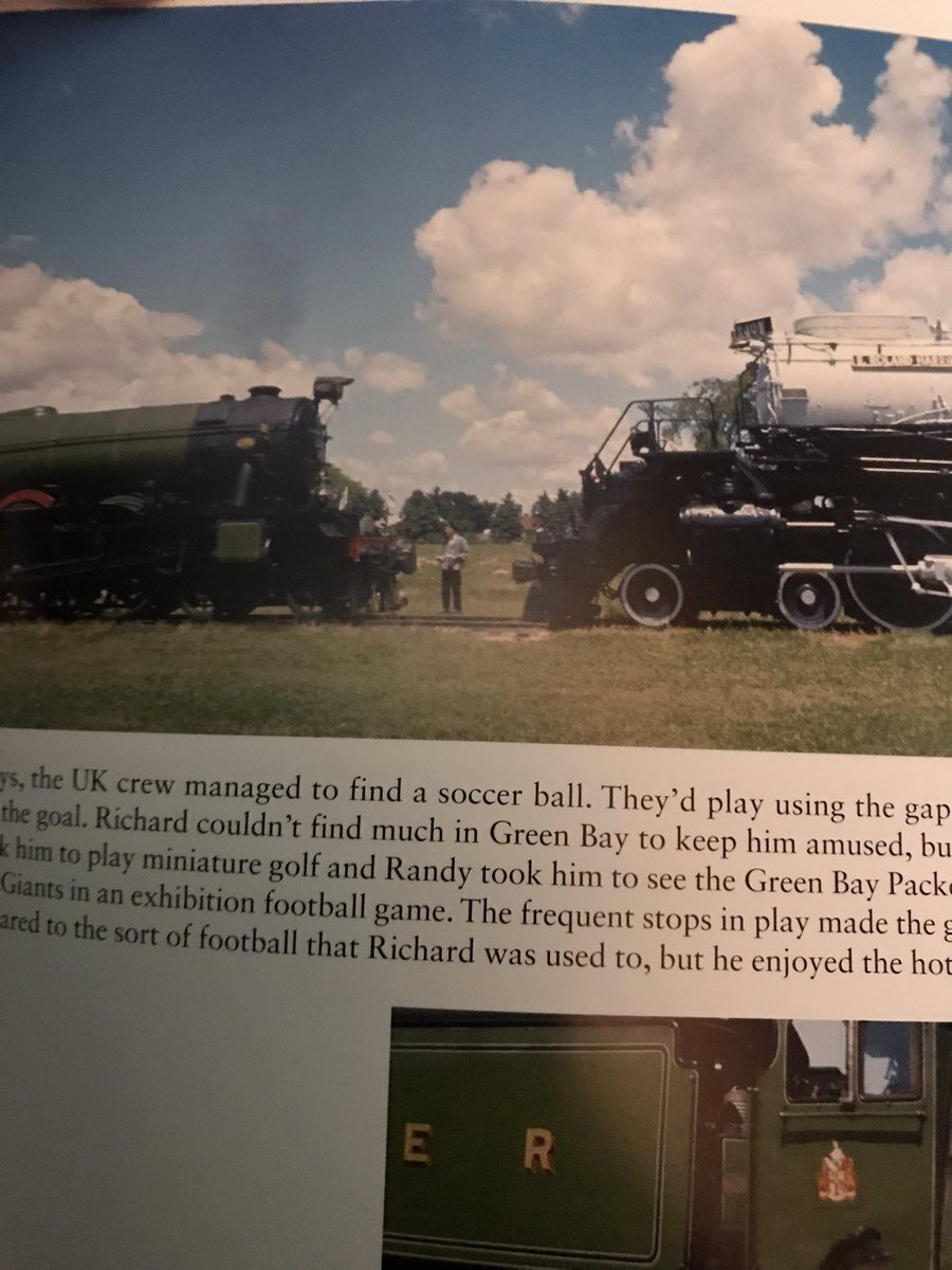 NWTom25's tweet photo. That time Flying Scotsman met a Big Boy when the engine was in Green Bay. These were from the Flying Scotsman In America book. https://t.co/43WPLKPue4