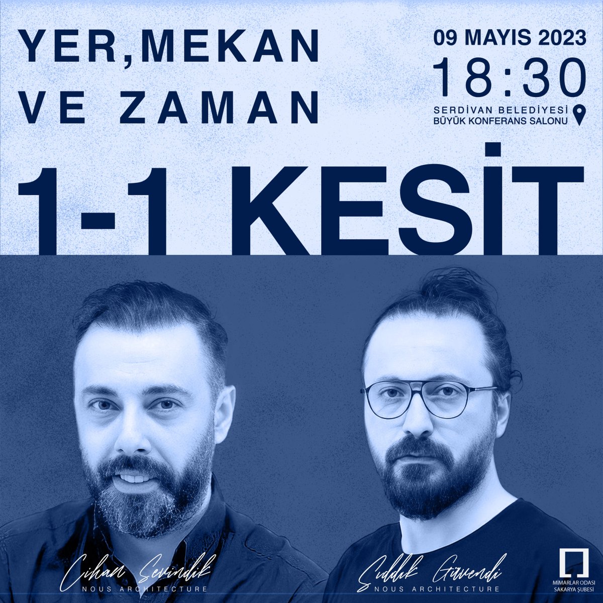 arkiteracom's tweet photo. Cihan Sevindik ve Sıddık Güvendi, Sakarya Mimarlar Odası Şubesi tarafından düzenlenen Yer, Mekan ve Zaman etkinliğine konuk olacak. @Cihan_Sevindik @sguvendi_ @NousArch
https://t.co/uk8kqyiZ4b https://t.co/NK6NV7rEyS