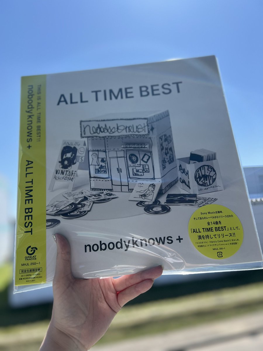 wmd5fowa's tweet image. ALL TIME BESTのLP届いたー💛
CDに比べたら歌詞カードも何もかもでかい！かわいい💛💛
大切に聴きます💛

#nobodyknows+
#ALLTIMEBEST