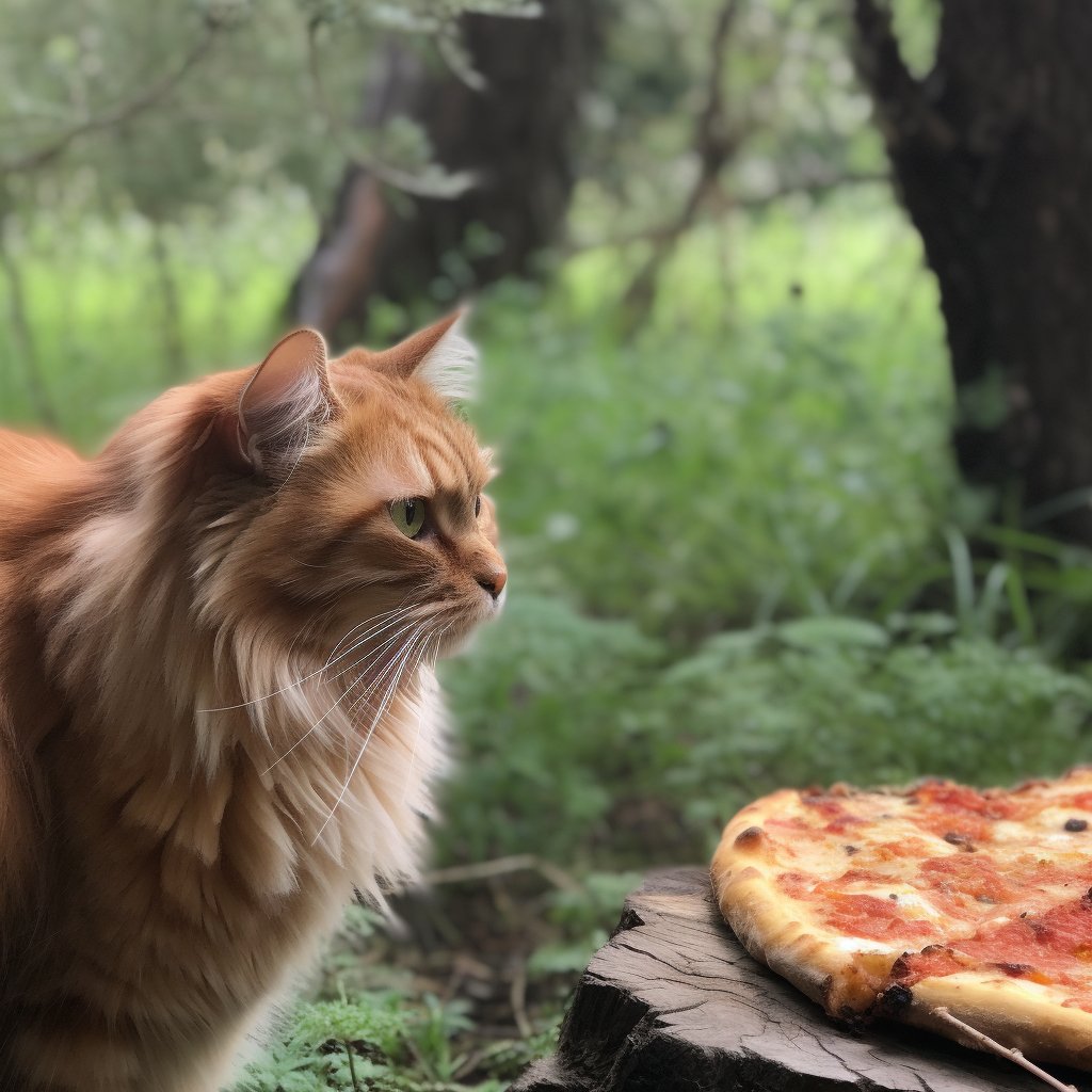 pizzacatnocap's tweet image. Pizza cat wisdom: good things come to those who touch grass. Leave the screen and find your green! 🌱🐱🍕 #PizzaCatGoneWild #AIart #NatureCalls #AIArtworks #midjourneyv5