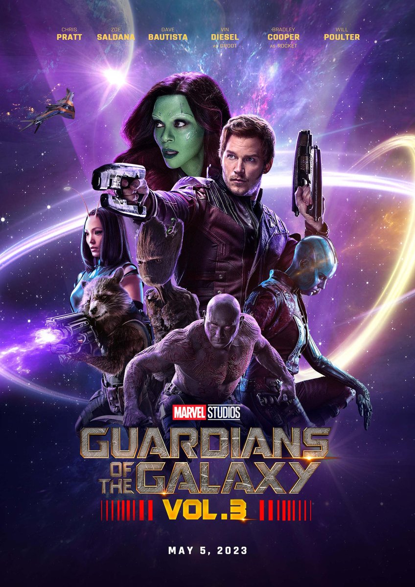 nnwhpod's tweet photo. Guardians of the Galaxy vol.3 | In theaters today!

Are you seeing it on 2D, 3D, or @IMAX ?

#MarvelStudios https://t.co/yiS4QfV1QQ