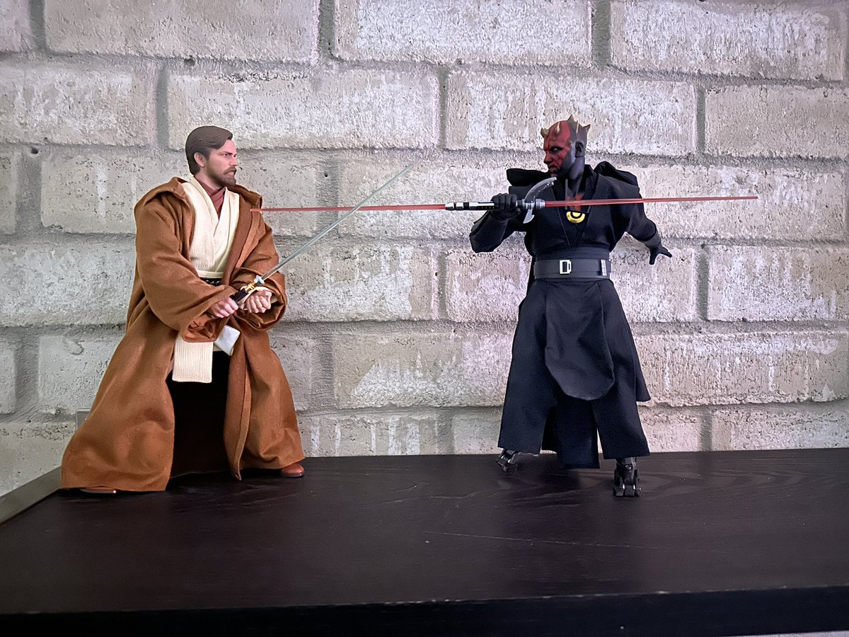 Oh seriously PLEASE let me win this one to hang above them on my mantle!!

#StarWars #Giveaway for a huge 16x20 of the #StarWarsRebels #TwinSuns #ObiWan #Maul #LightSaber duel!