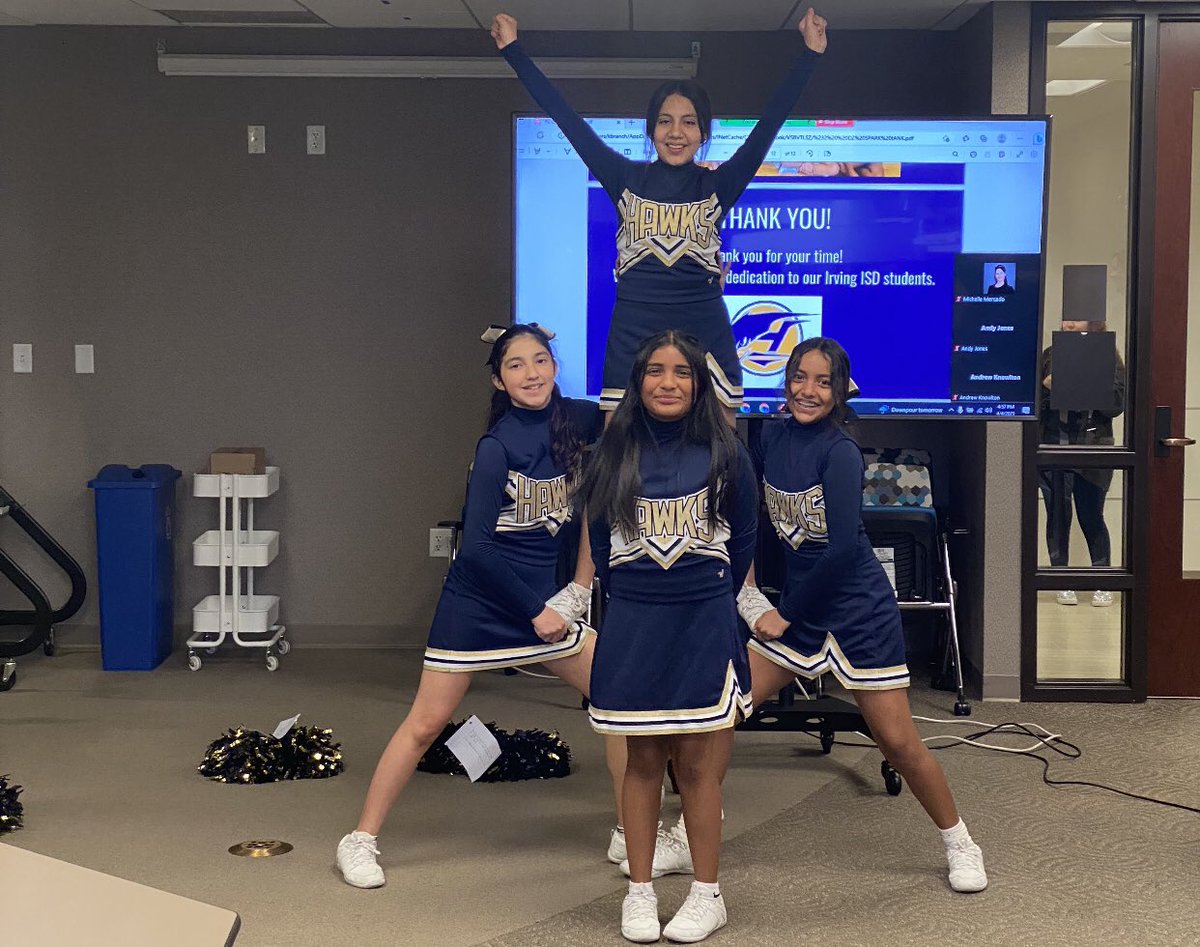 IISDFoundation's tweet photo. 💫 @deZavalaMS was awarded $4300 for four cheerleaders and two coaches to attend cheer camp this summer! 📣🙌 https://t.co/l0U6vxxapI