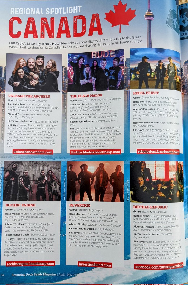 DIRTBAGREPUBLIC (@dirtbagrepublic) on Twitter photo We were in a list of 12 Canadian bands shaking things up in ERB Magazine in the UK, April edition.
<a href="/erb_radio/">ERB Radio - This account has been archived</a> We were in a list of 12 Canadian bands shaking things up in ERB Magazine in the UK, April edition.
<a href="/erb_radio/">ERB Radio - This account has been archived</a>