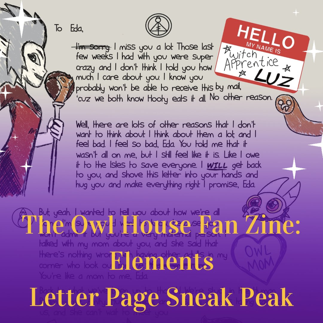 The Owl House Fan Zine: Elements tweet media
