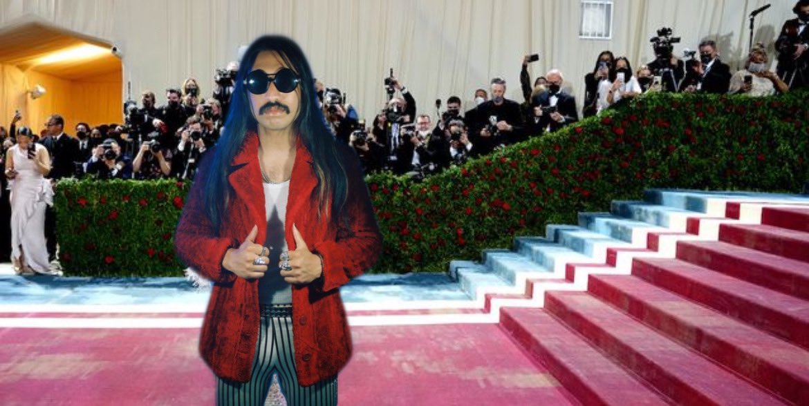 zboystonight's tweet photo. Zigmond Coffey has arrived at the met gala red carpet. https://t.co/wp3H3HZJTg