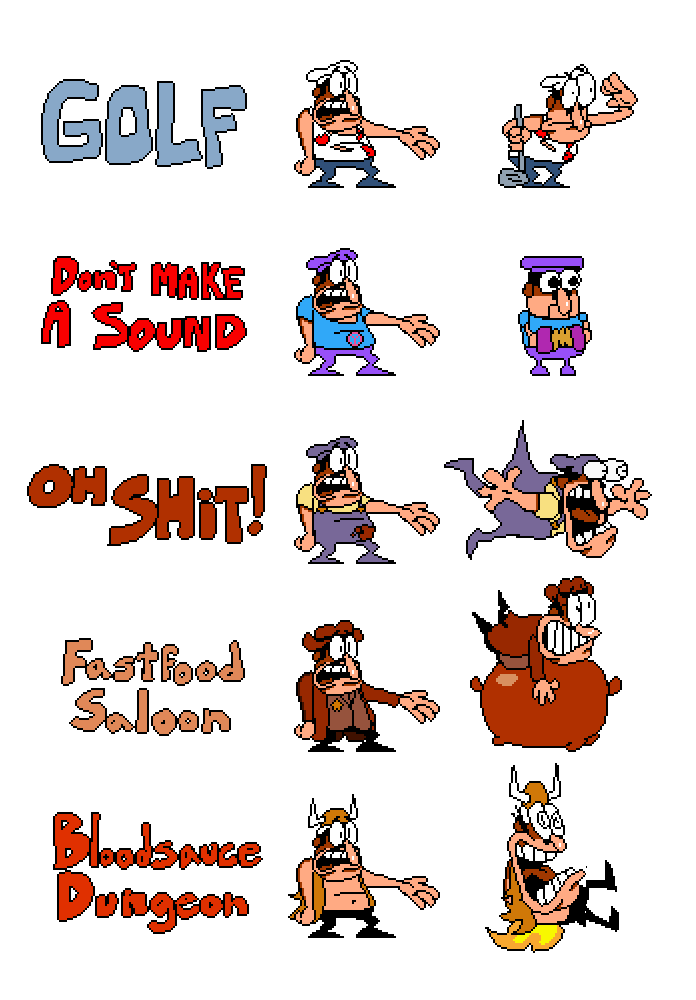 Making Peppino sprites, but every day I increase the amount of