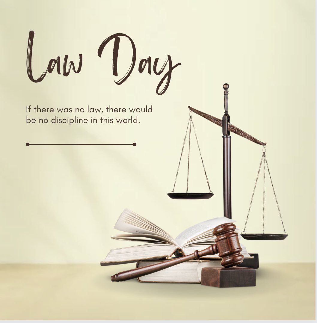 Happy Law Day! Today we celebrate the importance of the rule of law in our society. It's a day to recognize the hard work and dedication of our legal professionals who work tirelessly to protect our rights and freedoms. #LawDay #RuleOfLaw #LegalProfessionals #RightsAndFreedoms