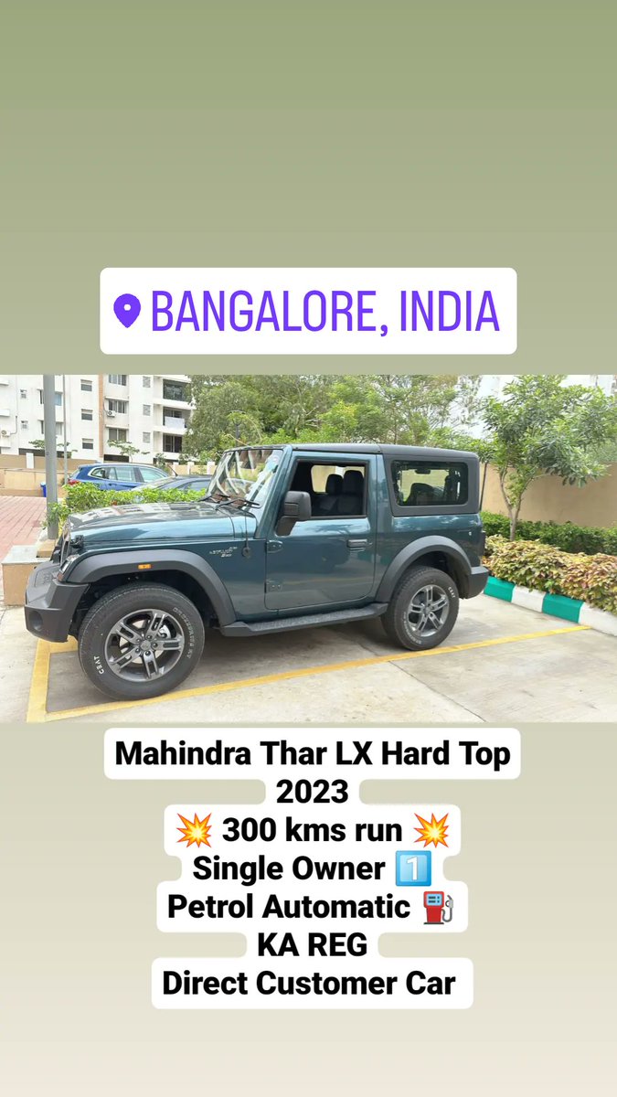 exoticusedcar's tweet image. #photography #lifestylemodel #bengaluruadda #mahindra #usedcars #bengaluru #offroad #sale #lifestyle #mahindrathar #usedcarsforsale #bengalurudiaries #4x4 #sales #lifestyleblogger #mahindrascorpio #cars #bangalore #offroading #lifestylephotography #thar #bengaluru_nodi