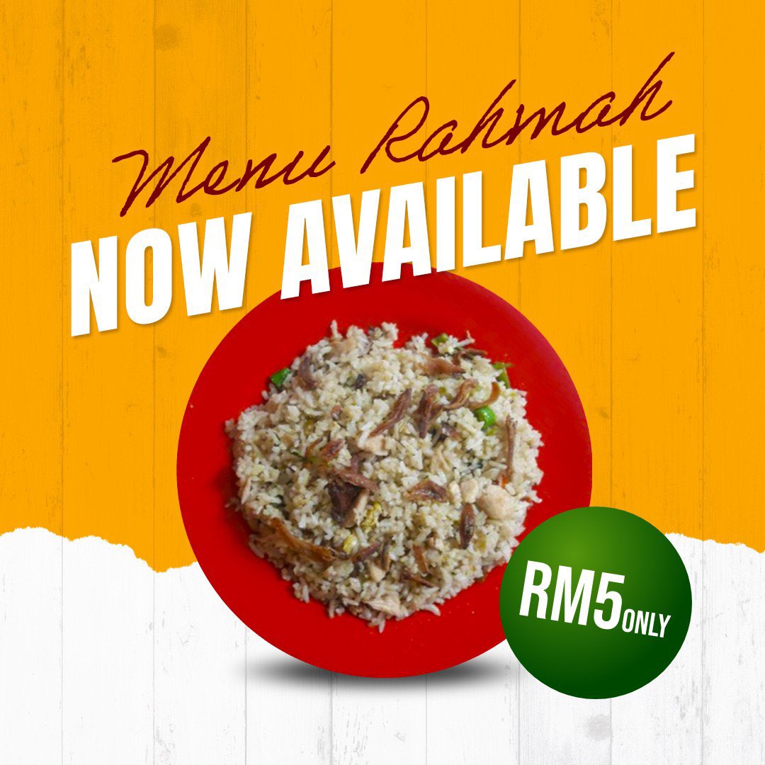 SunwayU's tweet photo. We're excited to introduce our new Menu Rahmah at Tomyam Kitchen @ Galley this week. Indulge in delicious Malaysia cuisine for only RM 5 each. Available on 2nd, 3rd and 5th of May!
#CampusWithAConscience https://t.co/RIziFMEhmg