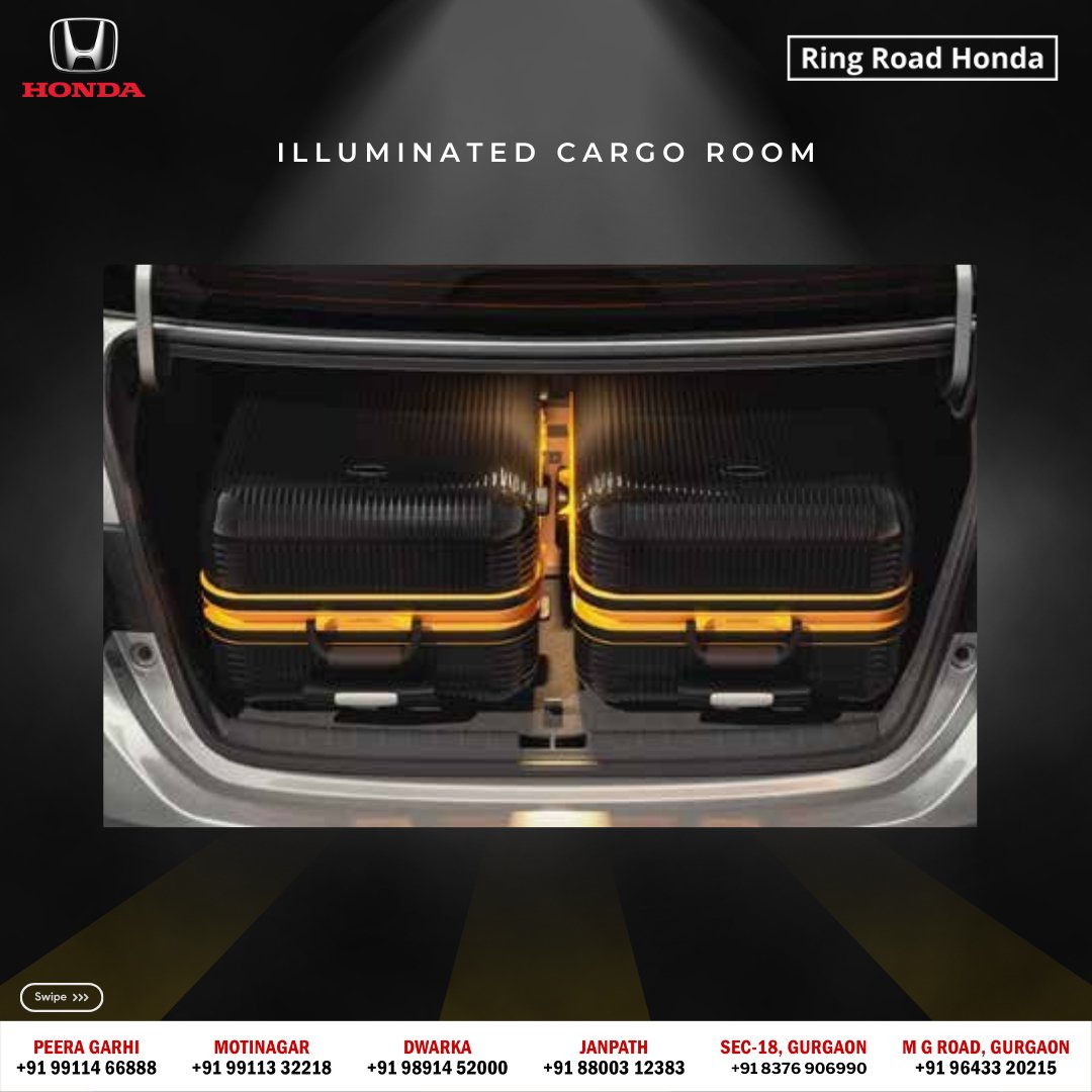 ring_honda's tweet photo. Honda City e: HEV is loaded with features like never before!

Walk away auto lock system
Illuminated cargo room
Cabin air purifier
.
.
.
#RingRoadHonda #DelhiNCR #HondaCarsIndia #Honda #Hondacityehev https://t.co/GwHPyBDnuE