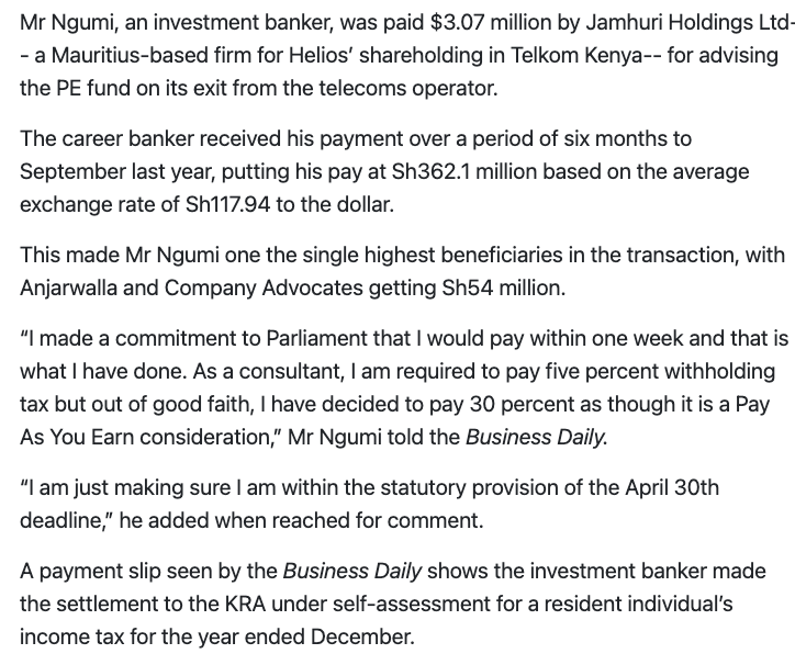 Mwango Capital on Twitter "BD reports that Ngumi did pay taxes on the