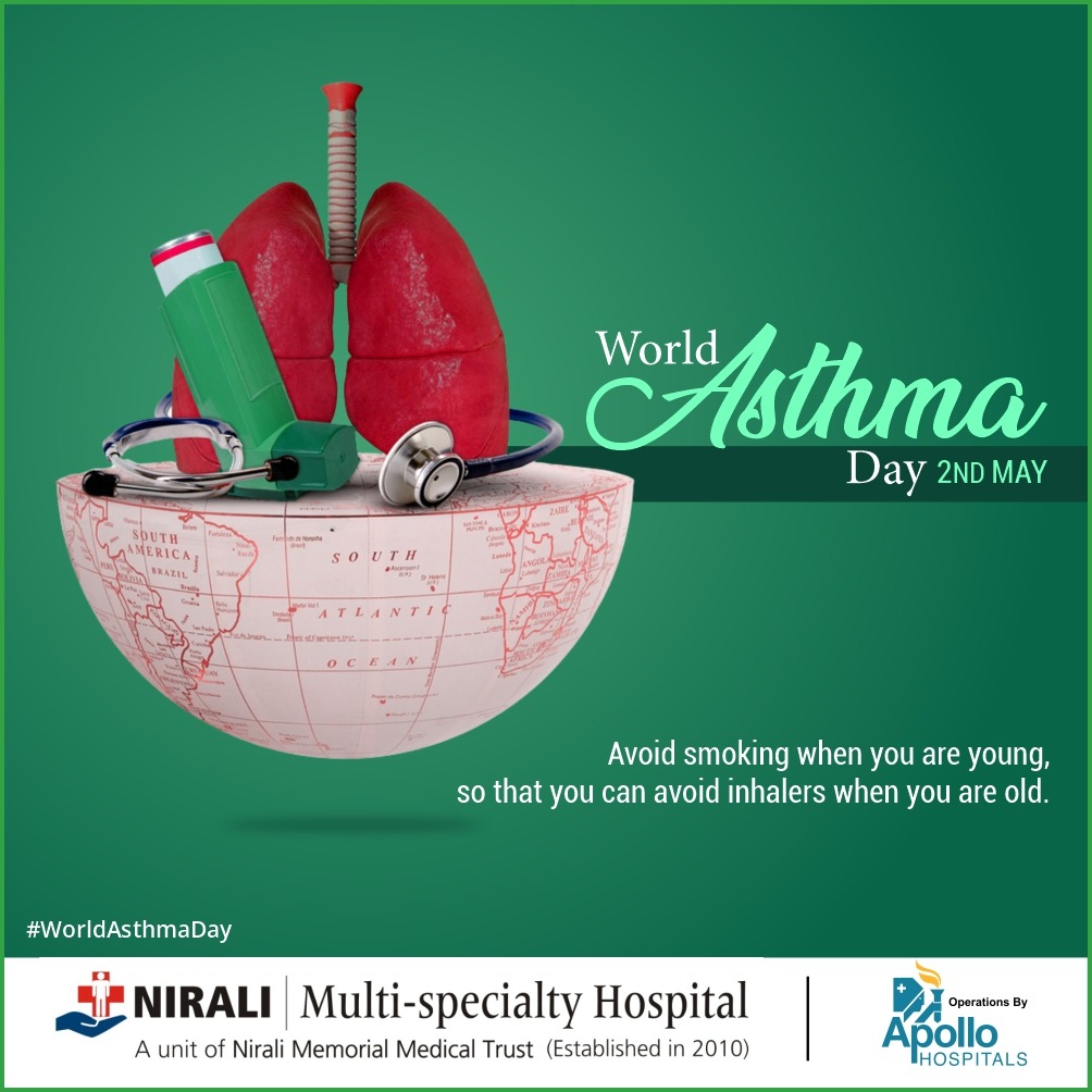 NiraliHospital's tweet photo. Let's say goodbye to asthma triggers by avoiding first and second-hand smoking.
.
.
.
#niralimitispecialtyhospital #multispecialityhospital #WorldAsthmaDay #AsthmaDay #asthmarelief #AsthmaAwareness #2May #avoidasthma https://t.co/wccltSRodK