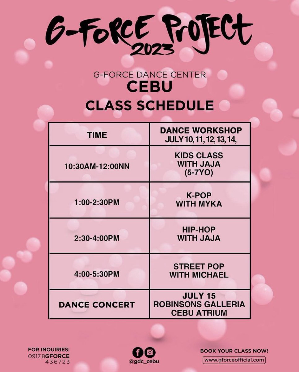 Have you guys enrolled for #GForceProject2023 yet ?! 

If not, visit our website gforceofficial.com to ENROLL! 

LET’S DANCE THE HEAT AWAY!! 🔥 
For More Inquiries: 09178.GFORCE