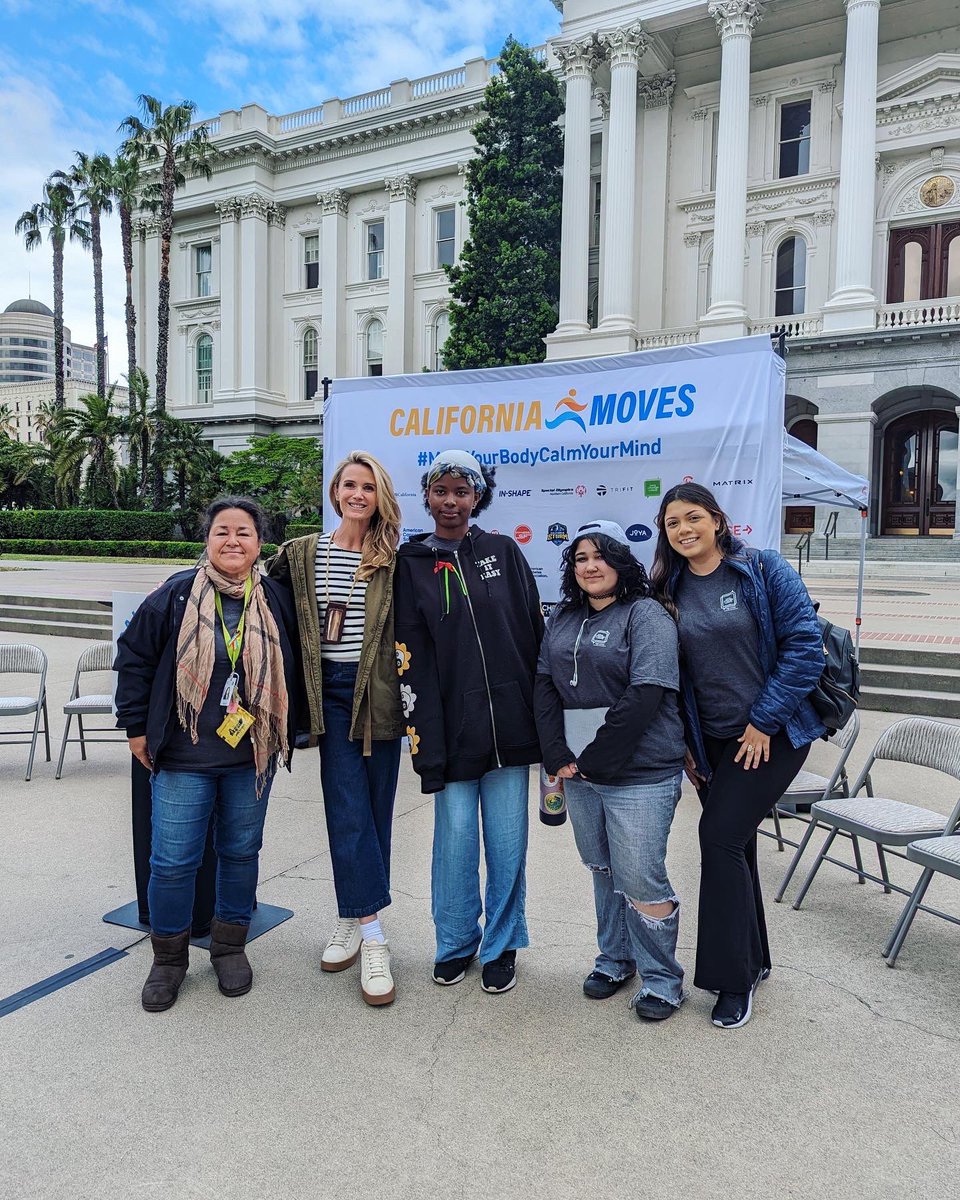 JenSiebelNewsom's tweet photo. So excited to launch #MoveYourBodyCalmYourMind at the inaugural CA Moves Day.👏

Designed by @CAgovernor’s Advisory Council on Physical Fitness &amp; Mental Well-Being, this campaign aims to raise awareness about the essential role of movement &amp; mindfulness to overall well-being.🙏 https://t.co/FHBwrlYTw4