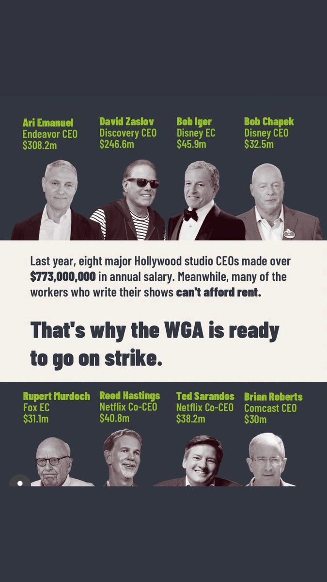 Writers are asking for a 2% raise. The studios say they can’t do that. Meanwhile: