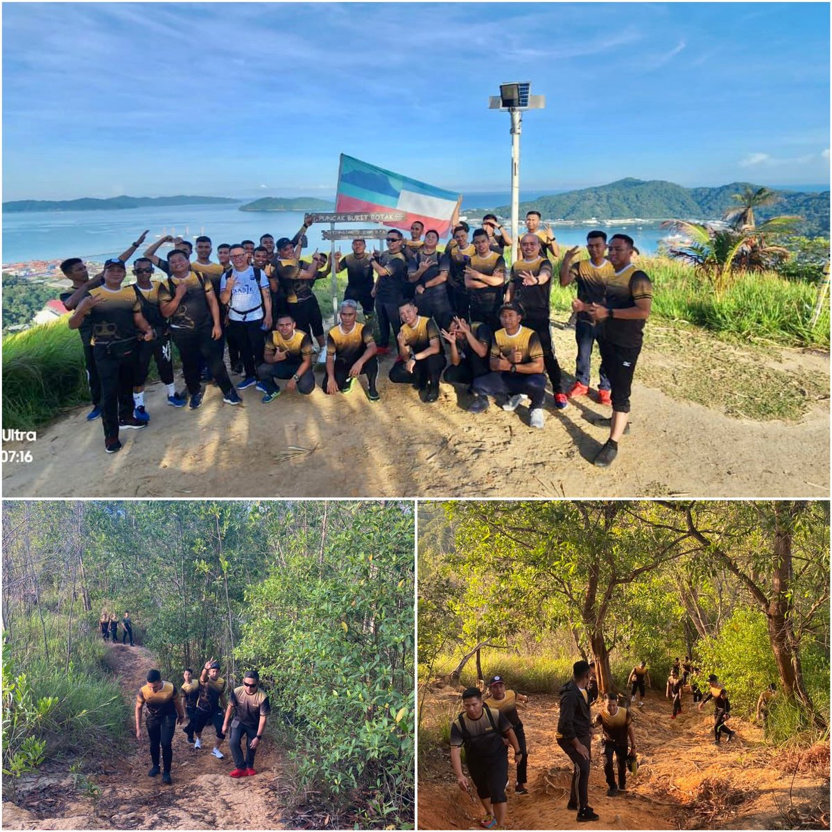 LMS_113's tweet photo. “A healthy mind exists in a healthy body”
02 Mei 2023 - Aktiviti mendaki Bukit Bonduk Sepangar telah selesai dilaksanakan bagi meningkatkan daya ketahanan fizikal dan mental warga kapal.
#devotedtoexcellent
#kdbadik113 https://t.co/P746L89Smg