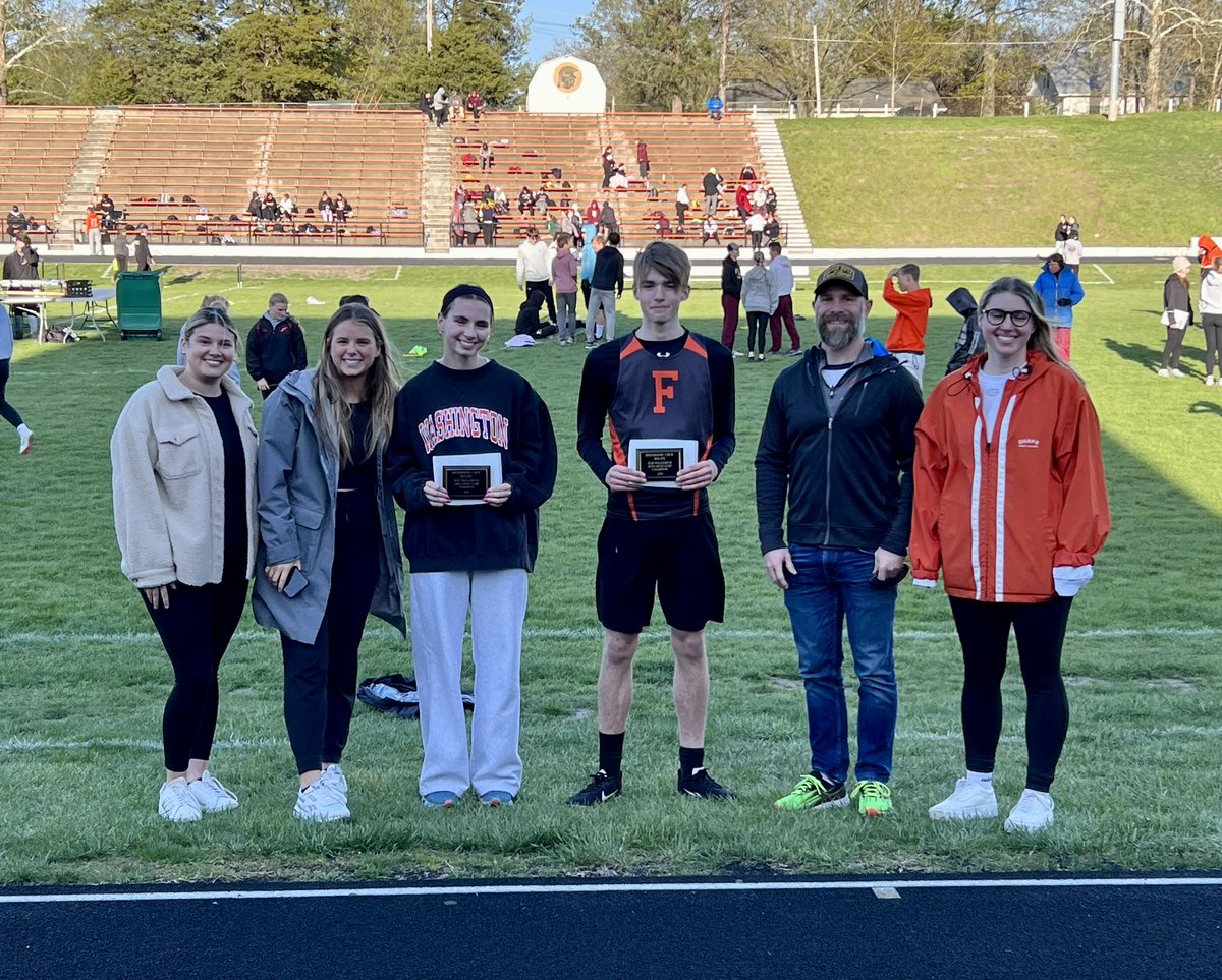 FFTrojanTrack's tweet photo. Ryan Giberson wins the first Jeff Wallerich memorial high jump with a PR of 6-4. Gibby jumped for Wally last season. Thanks to the Wallerich family for presenting the award. #forwally #icanseewallyssmile https://t.co/NDRCmfaPB4