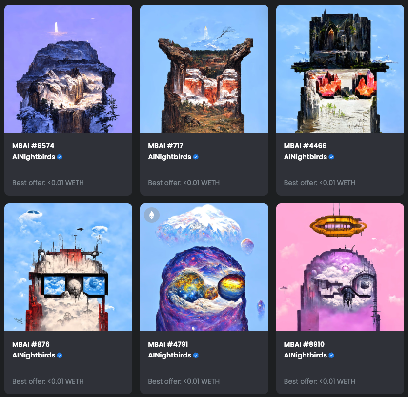 EddNorris's tweet photo. @McLain57 Dang brotha those are some beautiful AI Arts
Here's my squad! 💙🦉 @ainightbirds #AINB #MBAI #NFT https://t.co/3WE7LUj8nE