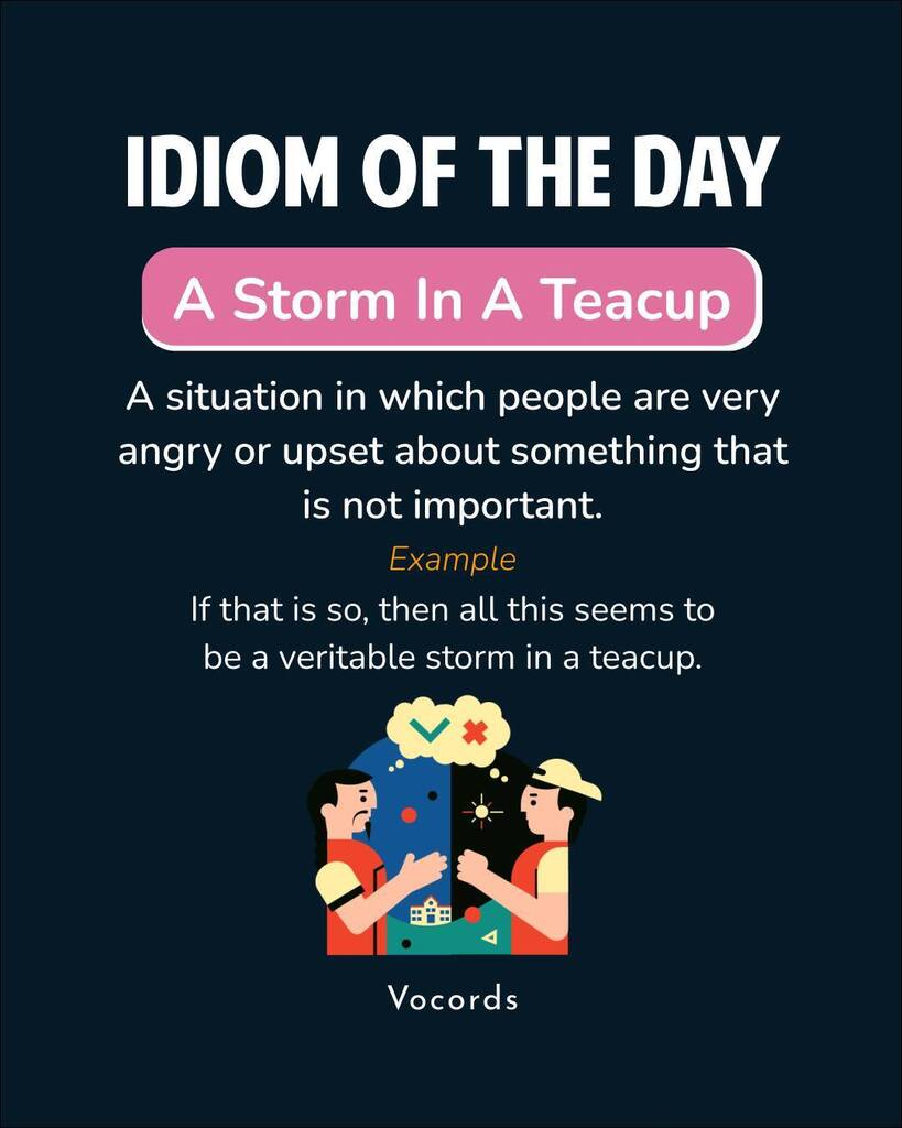 vocords's tweet photo. The phrase "a storm in a teacup" is an idiom used to describe a situation where people are making a big deal out of something that is really insignificant or trivial. The phrase suggests that the situation is so small that it could easily fit inside a te… https://t.co/nJD25rs8Hy https://t.co/0mjXtcDwtk
