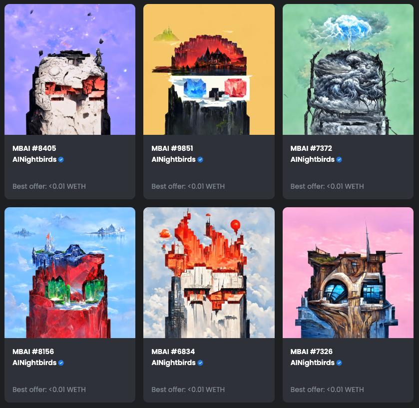 EddNorris's tweet photo. @McLain57 Dang brotha those are some beautiful AI Arts
Here's my squad! 💙🦉 @ainightbirds #AINB #MBAI #NFT https://t.co/3WE7LUj8nE