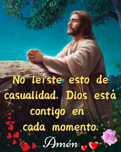 Muchas gracias Padre maravilloso, porque en todo momento estás conmigo.
Tu dices en tu palabra, que estarás conmigo todos los días, hasta el fin del mundo.
AMÉN, Y AMÉN..