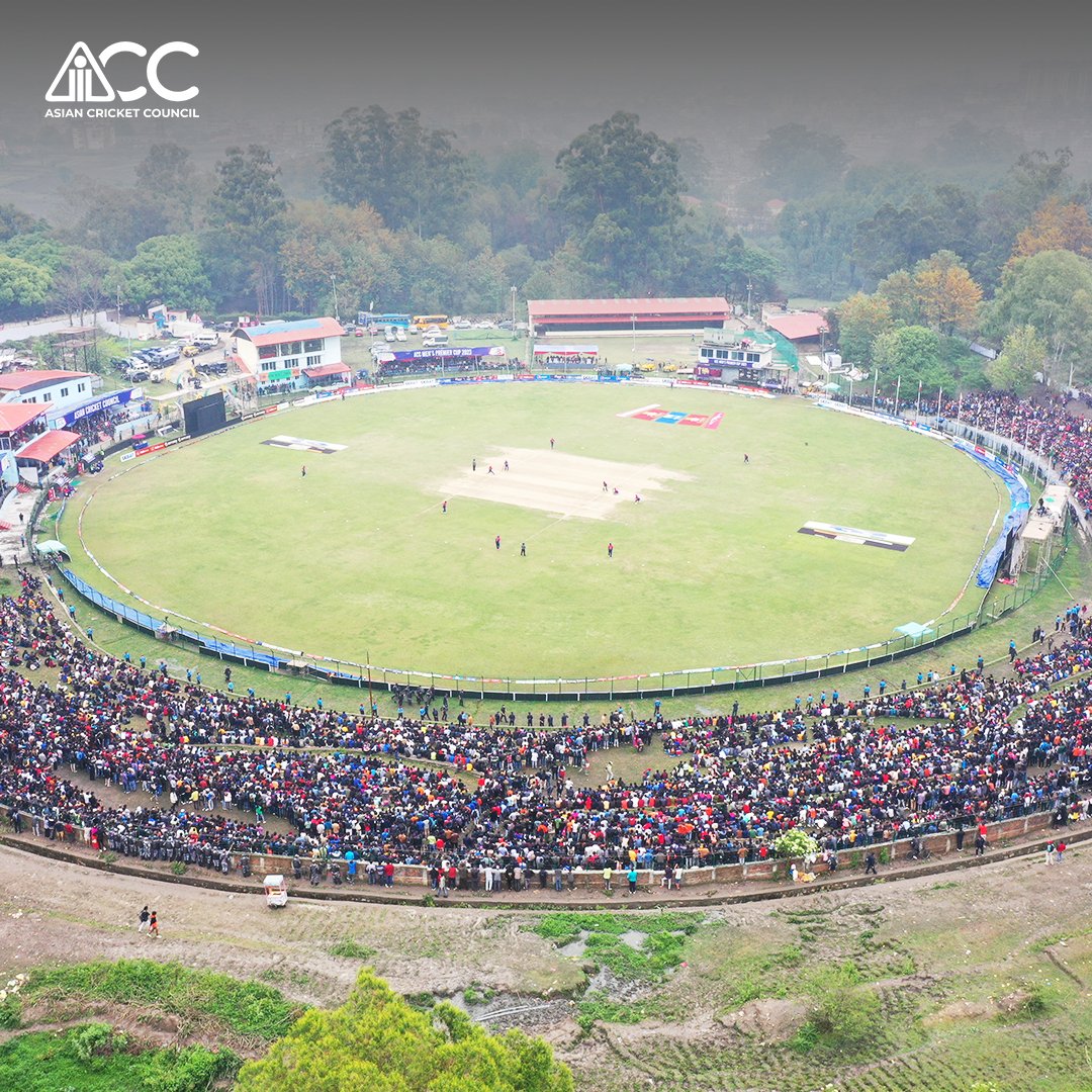 ACCMedia1's tweet image. Housefull at the TU Ground, Kathmandu!

The fans are loving every bit of the Grand Finale.

This is what the sport is all about! 😍

#ACC #ACCMensPremierCup #NEPALvsUAE