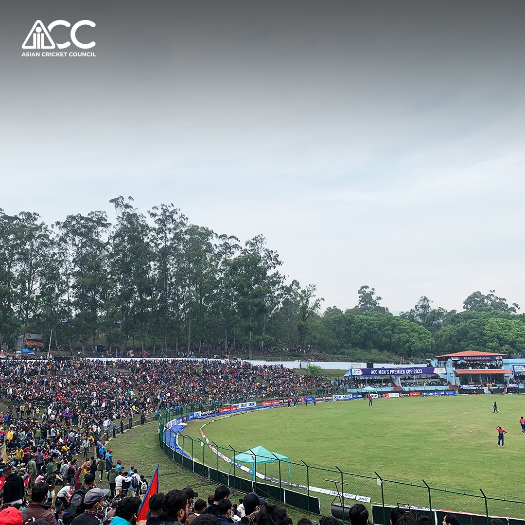 ACCMedia1's tweet image. Housefull at the TU Ground, Kathmandu!

The fans are loving every bit of the Grand Finale.

This is what the sport is all about! 😍

#ACC #ACCMensPremierCup #NEPALvsUAE