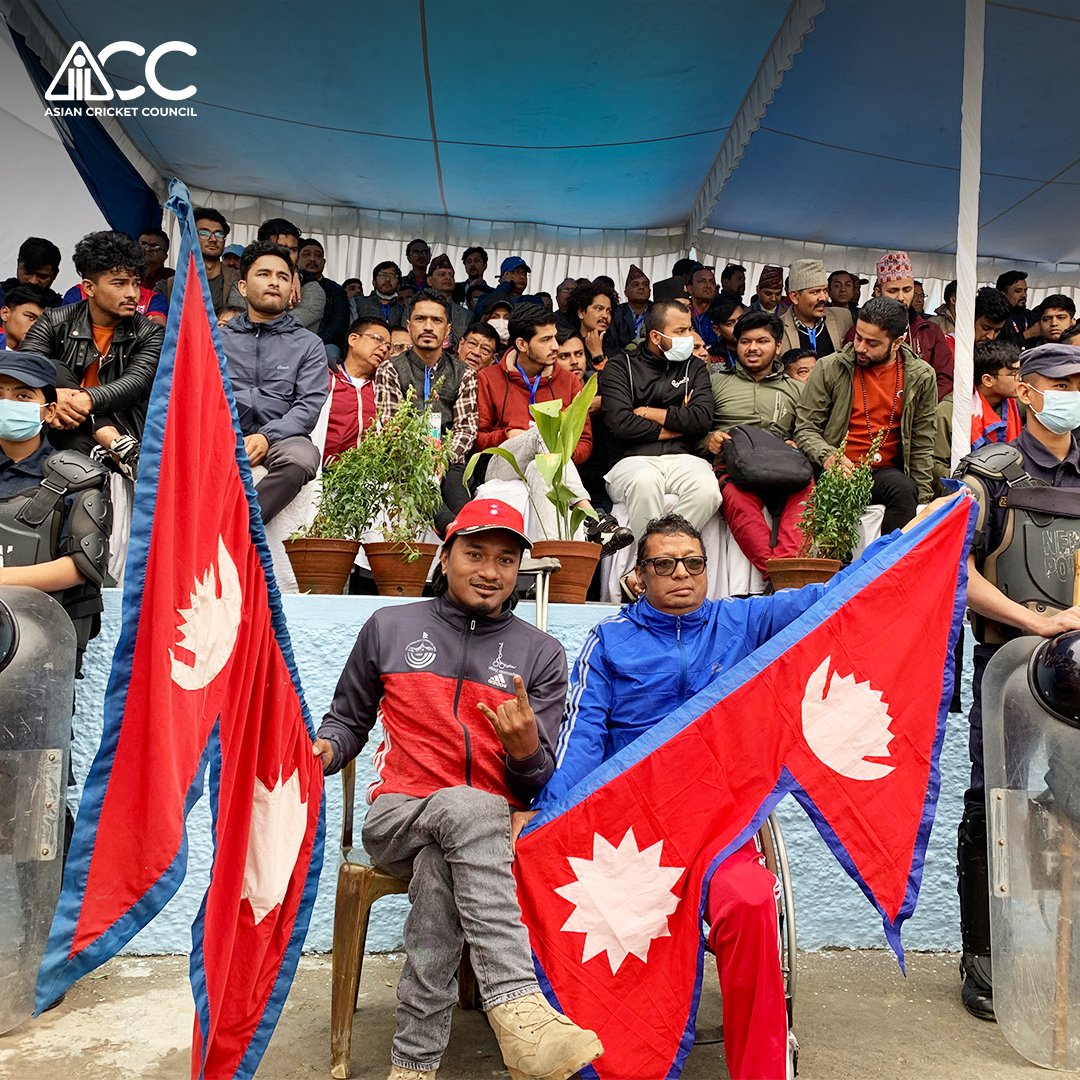 ACCMedia1's tweet image. Housefull at the TU Ground, Kathmandu!

The fans are loving every bit of the Grand Finale.

This is what the sport is all about! 😍

#ACC #ACCMensPremierCup #NEPALvsUAE