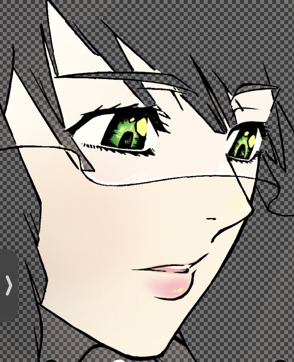 1girl solo green eyes glasses black hair close-up lips  illustration images