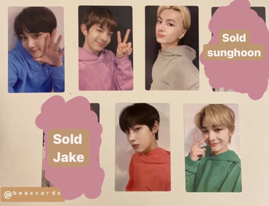 ｡･:*:･⋆ ★,｡:*:･ﾟ☆ Wts 🧸 Lfb ♥︎ PH • #beascards
   ✿ enhypen lightstick pcs

   ♡︎ ₱150 each 700 for all 5 pcs (not including jake and sunghoon)
︎ ︎  ♡︎ dm me for condis!
   ♡︎ onhand^^
   ♡︎ mop gcash mod ggx/flash/lalamove
   ♥︎ please dm if u have qs!