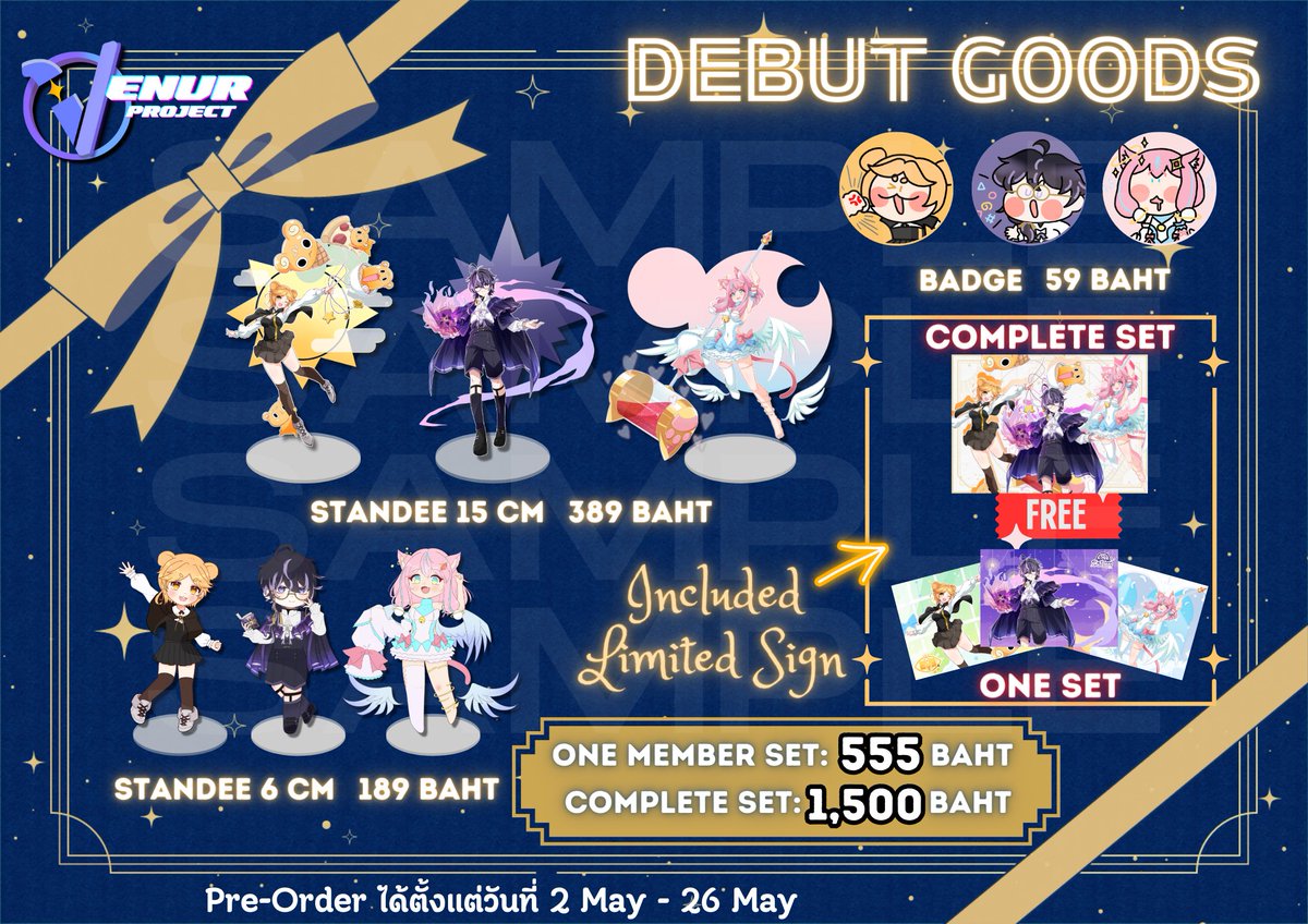 V_enur's tweet photo. 🔷Pre-order: V-enur GOODS🔷
🗓️ DATE: TODAY - 26 May
📌https://t.co/no1Goq9oGX
สามารถเลือกรับของได้ที่งาน MARUYA บูธ F32 หรือ
ส่งทางไปรษณีย์(ส่งหลังงาน MARUYA)
🔹สอบถามเพิ่มเติมทางข้อความหรือ discord: V_enur#1281
#VtuberTH #MARUYA36 #VenurProject https://t.co/XPUixDGBHO
