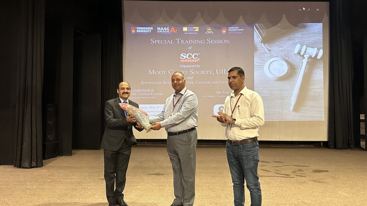 Chandigarh_uni's tweet image. The @mcsuilscu, #UILS &amp;amp; the Knowledge Resource Center organised a Special Training Session of SCC Online with Mr. Rajesh Raina (Dy. Manager-Learning Center, SCC Online) as the trainer for the session.

Here are a few glimpses👇