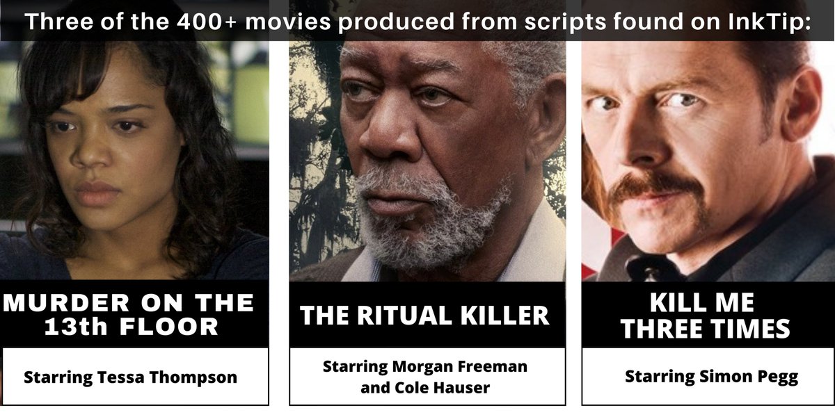 BWScriptContest's tweet photo. InkTip has been the  leading platform for connecting talented writers with industry professionals.  Over 400 produced scripts and 3600+ script options/writers  repped.

Your script could be  next! Join InkTip Today: https://t.co/dcLFZH0gPJ
#screenwriters  #screenwriting https://t.co/bundCluGo0