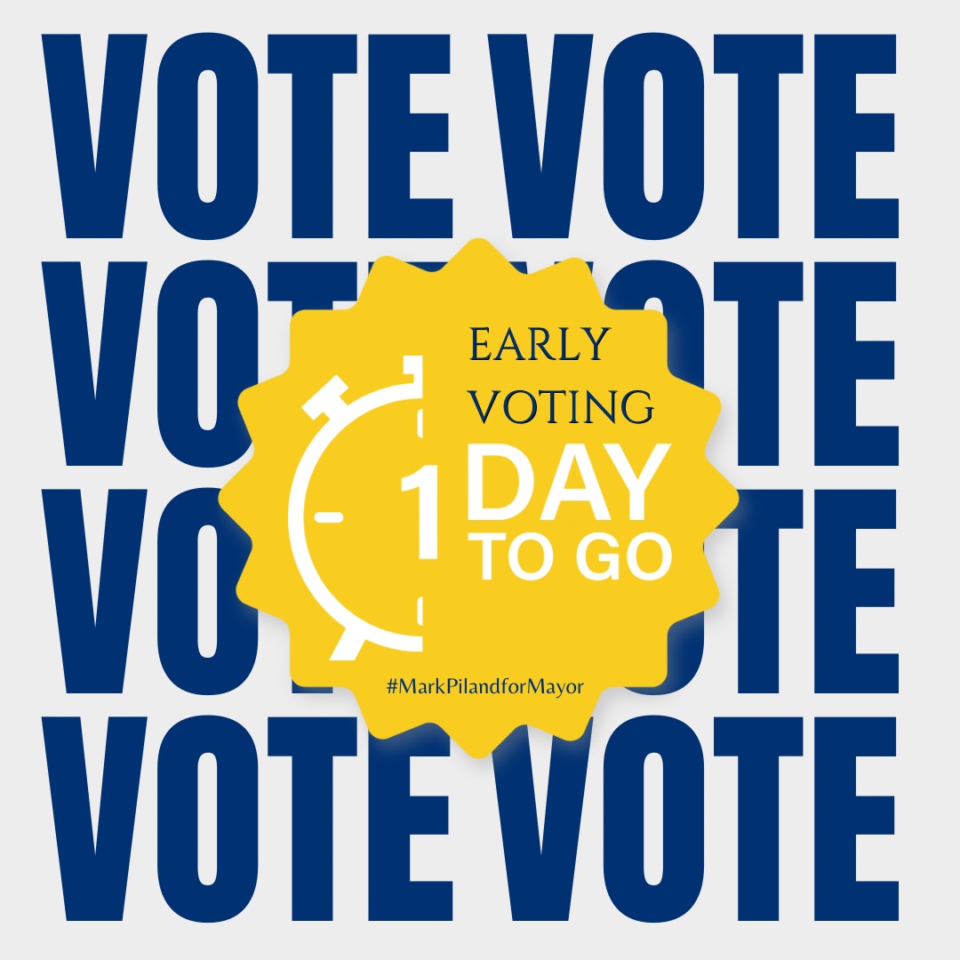 MarkForFrisco's tweet photo. We do not have government by the majority. We have government by the majority THAT PARTICIPATE.
Tomorrow is the final day of EARLY voting!
See you at the polls!
#MarkPilandforFriscoMayor #friscotexas #friscotx
#markforfrisco #friscovote #collincounty #dentoncounty https://t.co/FE5vrcohKL