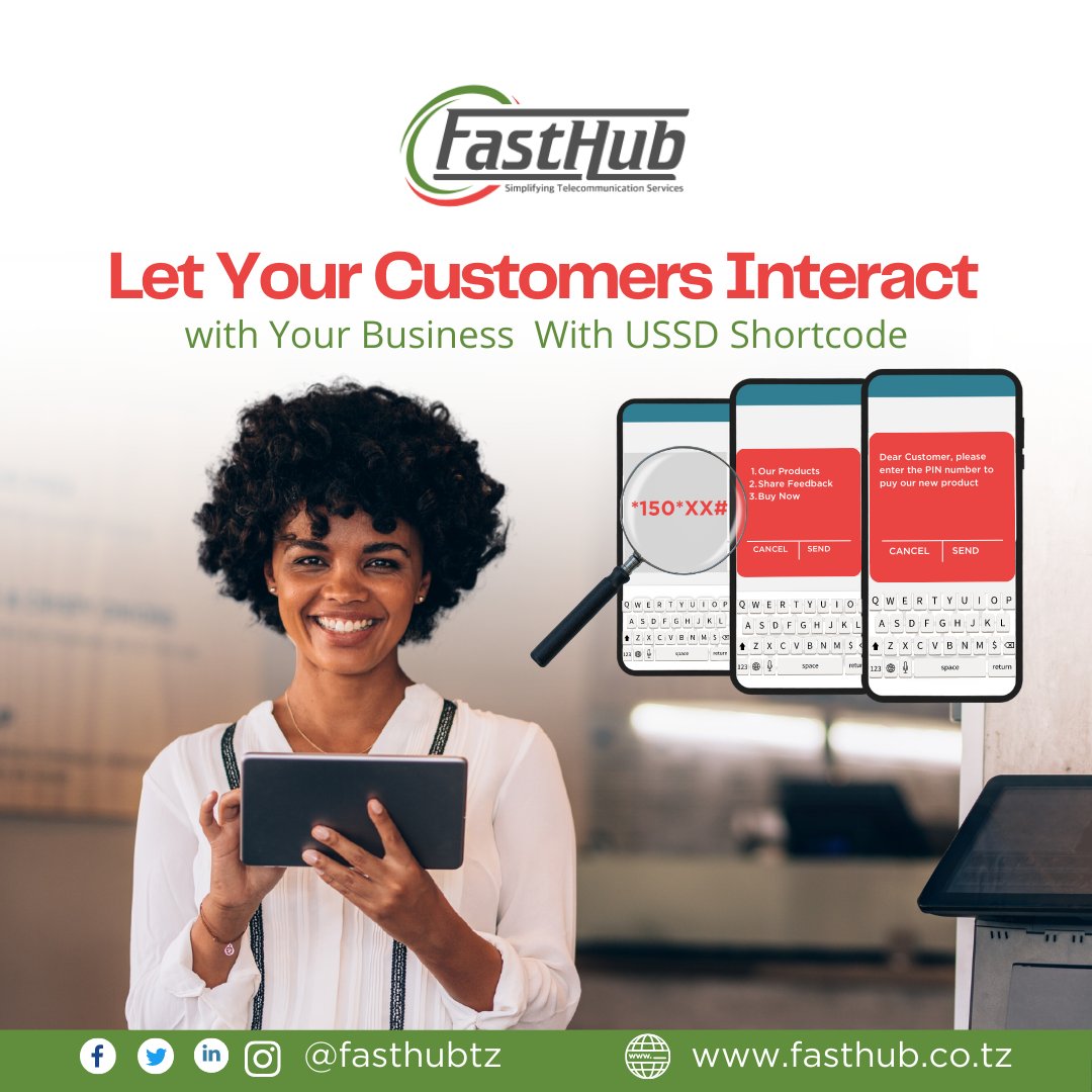 fasthubtz's tweet photo. Need a secure, reliable & affordable way for your customers to quickly interact with your business? Try #USSDShortcode for businesses - the simple way to increase customer engagement! #FastHubSolutions https://t.co/zq005NUmJd