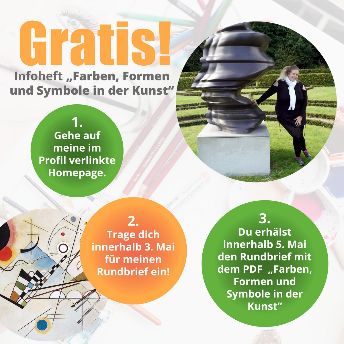 Für alle Kunstinteressierten habe ich heute ein gratis Infoheft, dass du per E-Mail bekommen kannst!

#gratis #kunst #twlz